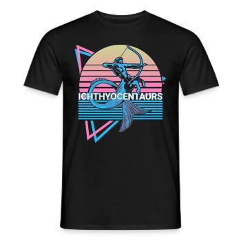Ichthyocentaurs créatures mythiques mythologie grecque - T-shirt homme - noir - Devant - AI Model Male 178 light (178cm)