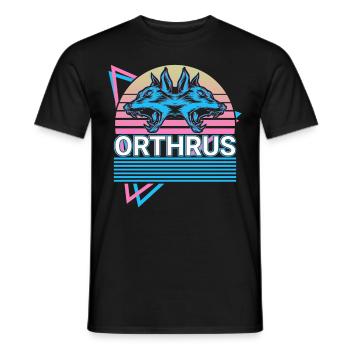 Orthrus mythical creatures Ancient Greek mythology R - Men's T-Shirt - black - Front - AI Model Male 178 light (178cm)