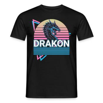 Drakon Serpent Géant Créature Mythique Grec - T-shirt homme - noir - Devant - AI Model Male 178 light (178cm)