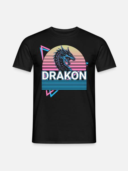 Drakon Giant Serpent Mythical Creature Greek - Men's T-Shirt - black
