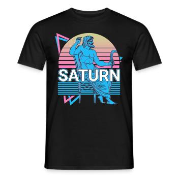 Saturne Dieu du Temps Mythologie romaine antique Re - T-shirt homme - noir - Devant - AI Model Male 178 light (178cm)