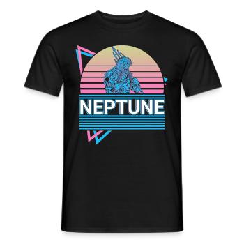 Neptune Dieu des Mers Mythologie romaine antique R - T-shirt homme - noir - Devant - AI Model Male 178 light (178cm)