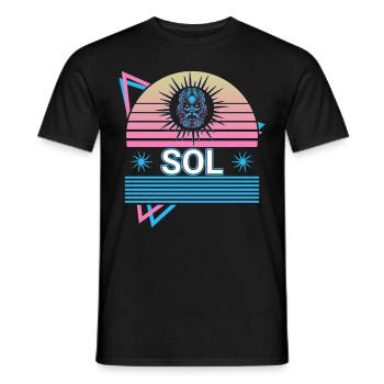 Sol Gott Sonne Antike römische Mythologie Retro - Männer T-Shirt - Schwarz - Vorne - AI Model Male 178 light (178cm)