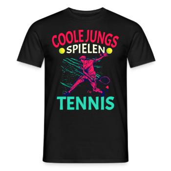 Tennisspieler Tennis - Männer T-Shirt - Schwarz - Vorne - AI Model Male 178 light (178cm)