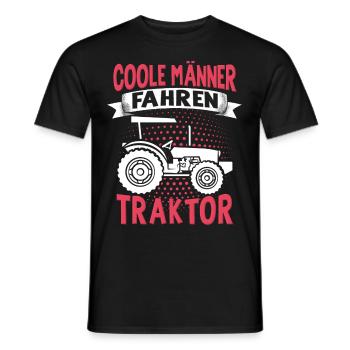 Landwirt Trecker Junge Coole Männer fahren Traktor - Männer T-Shirt - Schwarz - Vorne - AI Model Male 178 light (178cm)