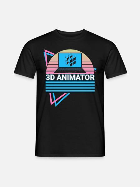 3D-Animator Retro - Men's T-Shirt - black
