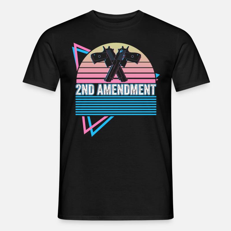 2. Verfassungszusatz Retro - Männer T-Shirt - Schwarz