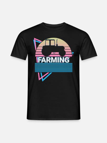 Agriculture Retro Farmer - Men's T-Shirt - black