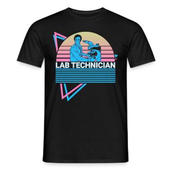 Technicien de laboratoire Rétro - T-shirt homme - noir - Devant - AI Model Male 178 light (178cm)