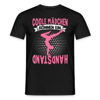 Handstände Turnerin Damen Mädchen Turner Kopfüber - Männer T-Shirt - Schwarz - Vorne - AI Model Male 178 light (178cm)