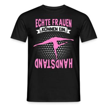 Handstände Turnerin Damen Mädchen Turner Kopfüber - Männer T-Shirt - Schwarz - Vorne - AI Model Male 178 light (178cm)