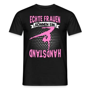 Handstände Turnerin Damen Mädchen Turner Kopfüber - Männer T-Shirt - Schwarz - Vorne - AI Model Male 178 light (178cm)