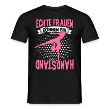 Handstände Turnerin Damen Mädchen Turner Kopfüber - Männer T-Shirt - Schwarz - Vorne - AI Model Male 178 light (178cm)