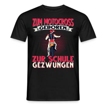 Motocross Motorrad Dirt Bike Dirtbike Biker - Männer T-Shirt - Schwarz - Vorne - AI Model Male 178 light (178cm)