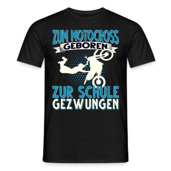 Motocross Motorrad Dirt Bike Dirtbike Biker - Männer T-Shirt - Schwarz - Vorne - AI Model Male 178 light (178cm)