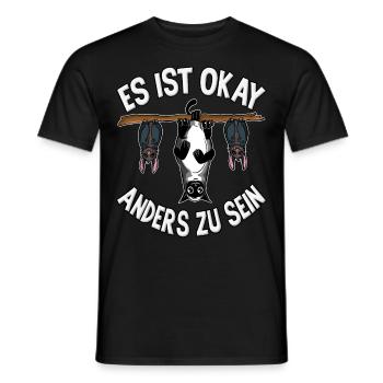 Lustige Katzen Sei Anders Be Different Schwarze - Männer T-Shirt - Schwarz - Vorne - AI Model Male 178 light (178cm)