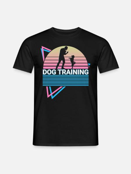 Dog Training Retro Trainer - Men's T-Shirt - black