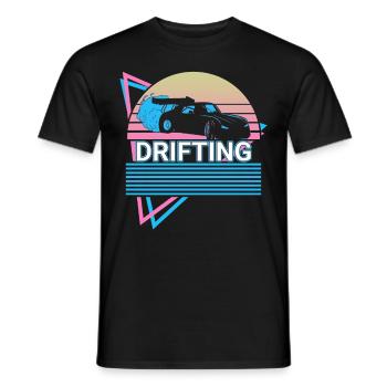 Drifting Retro Drift Auto Tuning - Men's T-Shirt - black - Front - AI Model Male 178 light (178cm)