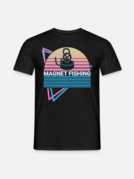 Magnet Fishing Retro - Men's T-Shirt - black