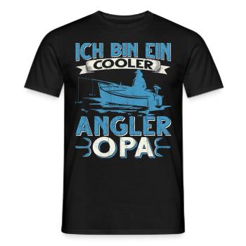 Ich bin ein cooler Angler Opa Fischen Angeln - Männer T-Shirt - Schwarz - Vorne - AI Model Male 178 light (178cm)