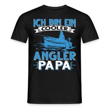 Ich bin ein cooler Angler Papa Fischer Angeln - Männer T-Shirt - Schwarz - Vorne - AI Model Male 178 light (178cm)