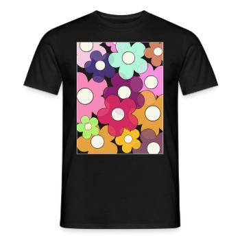 Bloomcore Aesthetic Flowers Flowercore - Men's T-Shirt - black - Front - AI Model Male 178 light (178cm)