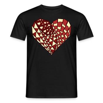Avant Garde Aesthetic Heart Weirdcore Hippie - Men's T-Shirt - black - Front - AI Model Male 178 light (178cm)