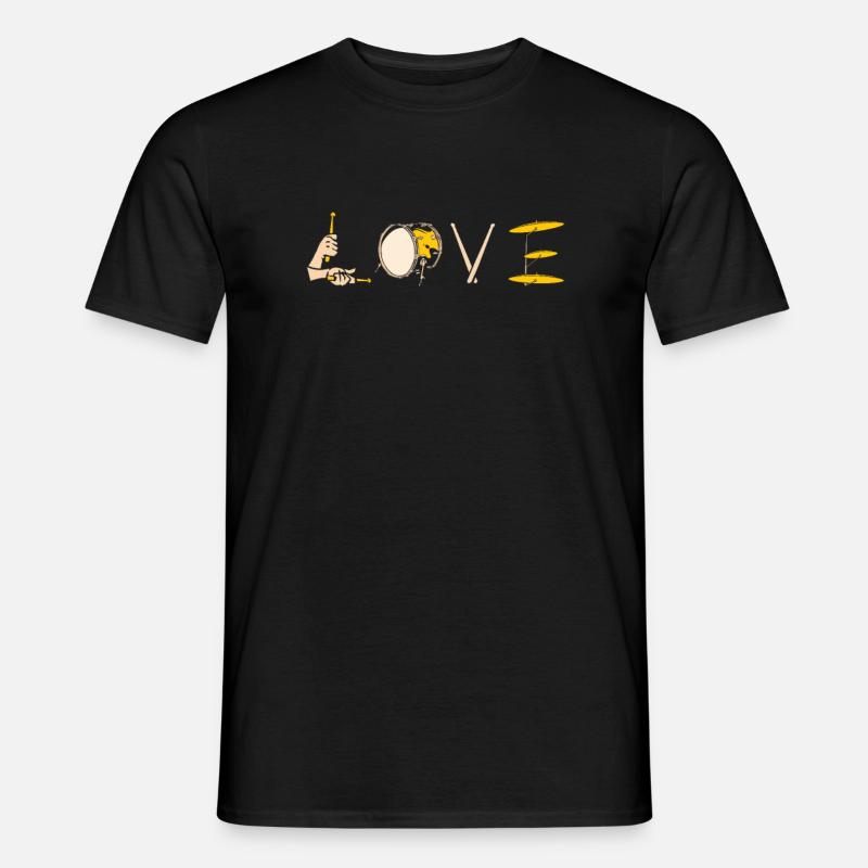 Conception de percussions de batterie - T-shirt homme - noir