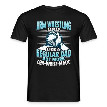 Wrist Turning Hand Wrestling Design - Men's T-Shirt - black - Front - AI Model Male 178 light (178cm)