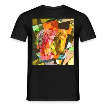 Avant Garde Aesthetic David Head Statue - Men's T-Shirt - black - Front - AI Model Male 178 light (178cm)