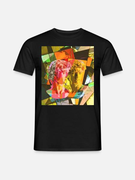 Avant-garde Esthétique David Tête Statue - T-shirt homme - noir