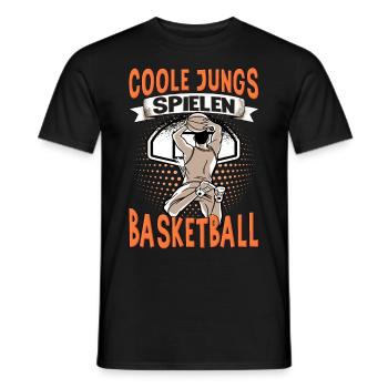 Basketball Training Trikot Coole Jungs Spielen - Männer T-Shirt - Schwarz - Vorne - AI Model Male 178 light (178cm)