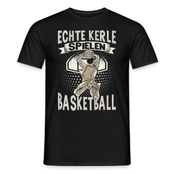 Basketball Training Trikot Echte Kerle Spielen - Männer T-Shirt - Schwarz - Vorne - AI Model Male 178 light (178cm)
