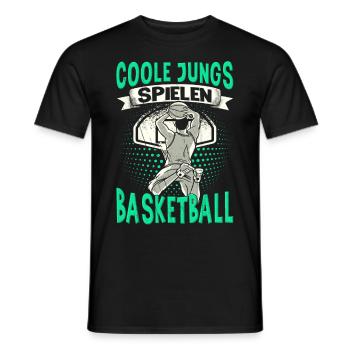 Basketball Training Trikot Coole Jungs Spielen - Männer T-Shirt - Schwarz - Vorne - AI Model Male 178 light (178cm)