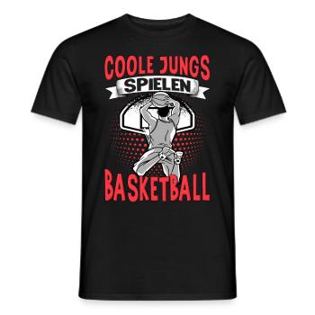 Basketball Training Trikot Coole Jungs Spielen - Männer T-Shirt - Schwarz - Vorne - AI Model Male 178 light (178cm)