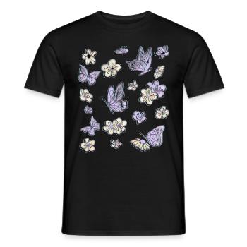Art Academia Aesthetic Butterflies - Männer T-Shirt - Schwarz - Vorne - AI Model Male 178 light (178cm)