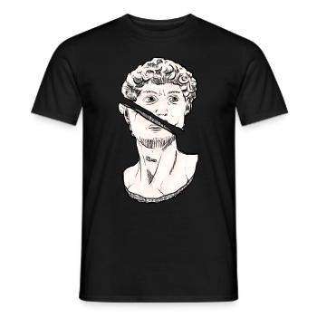 Art Academia Esthétique David Statue Statue grecque - T-shirt homme - noir - Devant - AI Model Male 178 light (178cm)