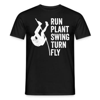 Fun Pole Vault Pole Vault Pole Vault - Men's T-Shirt - black - Front - AI Model Male 178 light (178cm)