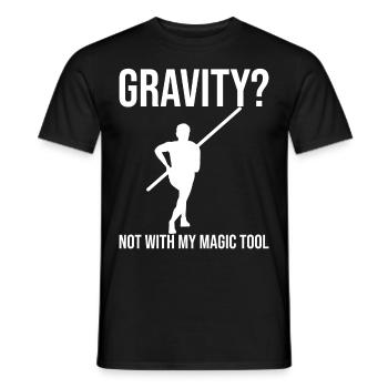 Lustiges Stabhochsprung Stabhochsprung Stabhochspr - Männer T-Shirt - Schwarz - Vorne - AI Model Male 178 light (178cm)
