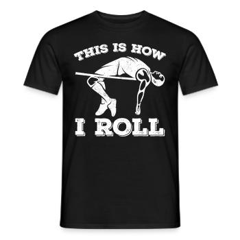 Fun Pole Vault Pole Vault Pole Vault - Men's T-Shirt - black - Front - AI Model Male 178 light (178cm)