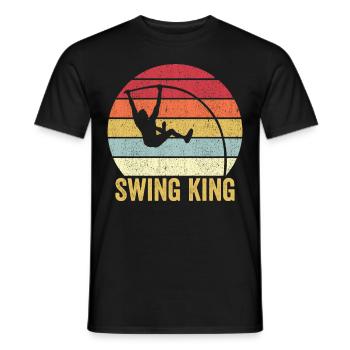 Fun Perle Vault Saut à la perche Swing King - T-shirt homme - noir - Devant - AI Model Male 178 light (178cm)