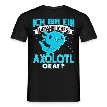 Axolotl - Männer T-Shirt - Schwarz - Vorne - AI Model Male 178 light (178cm)