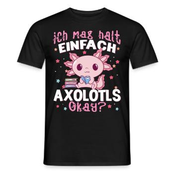 Axolotl - Männer T-Shirt - Schwarz - Vorne - AI Model Male 178 light (178cm)