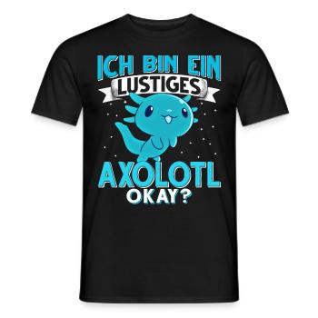 Axolotl - Männer T-Shirt - Schwarz - Vorne - AI Model Male 178 light (178cm)