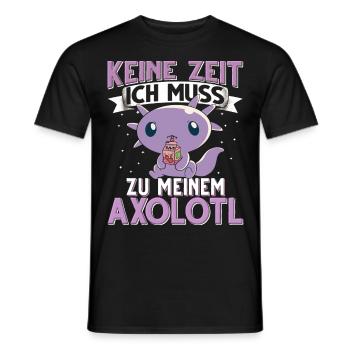 Axolotl - Männer T-Shirt - Schwarz - Vorne - AI Model Male 178 light (178cm)