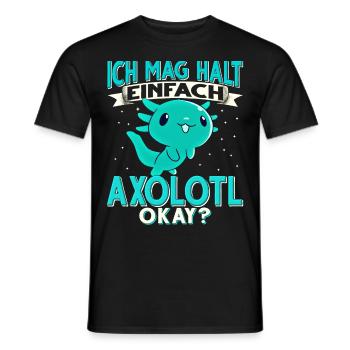 Axolotl - Männer T-Shirt - Schwarz - Vorne - AI Model Male 178 light (178cm)