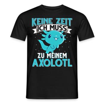 Axolotl - Männer T-Shirt - Schwarz - Vorne - AI Model Male 178 light (178cm)