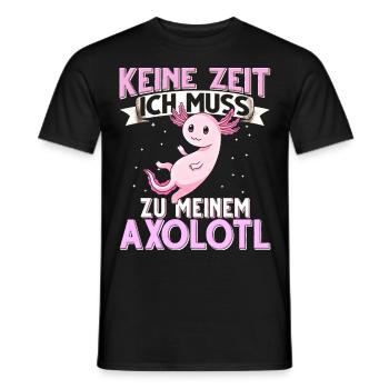 Axolotl - Männer T-Shirt - Schwarz - Vorne - AI Model Male 178 light (178cm)