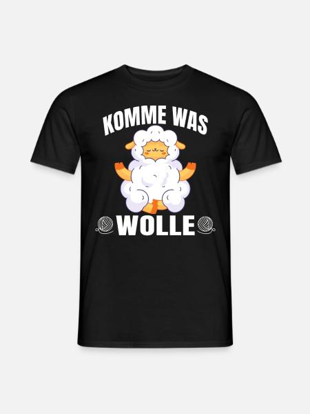 Schafe Bauern Bauernhof Schaf Wolle Landwirt - Männer T-Shirt - Schwarz