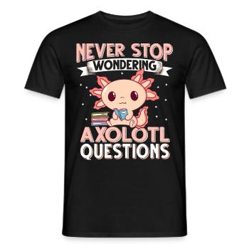Axolotl. Axolotl Questions - Männer T-Shirt - Schwarz - Vorne - AI Model Male 178 light (178cm)